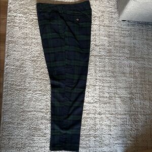 Men's Plaid Pants - Green,Navy and Black
